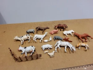 Plastic Farm Animals X 18 Peices - Picture 1 of 5