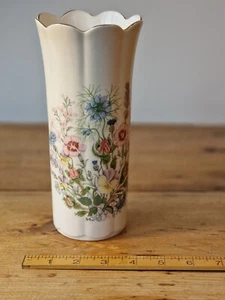 Aynsley Fine Bone English China Wild Tudor Vase Tall 6 Inch Approx. - Picture 1 of 2