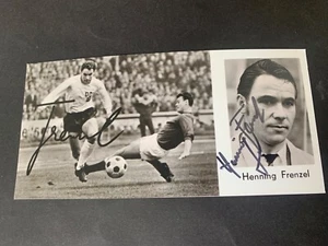 HENNING FRENZEL WM 1974 DDR-Nationalspieler Foto 10x21 Autogramm - Picture 1 of 1