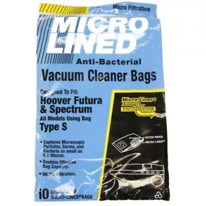 Hoover Replacement Vacuum Bags Type S Anti Bacterial 10 Pack - Picture 1 of 1