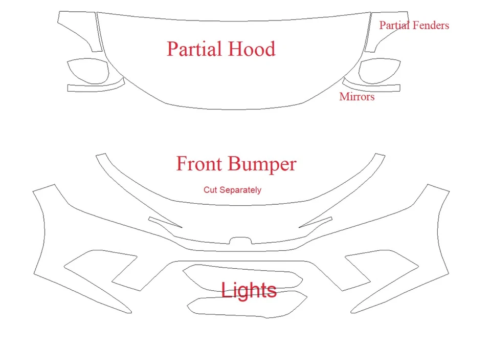 Honda Civic LX 2022-2023, Sport, EX 3M Pro Series protección de pintura 45sq precortado Foto 1 de 1