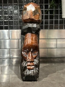 Vintage 8" Wooden Jamaica Souvenir Folk Art Island God Tiki Totem Hand Carved - Picture 1 of 10
