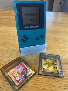 Nintendo Game Boy Color 32 KB Handheld-System - Türkis mit 2 Spielen funktioniert - Bild 1 von 13