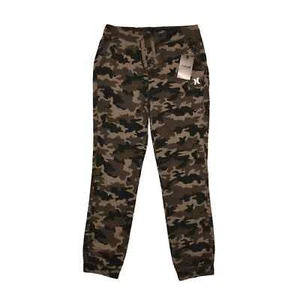 HURLEY NEW $40 Woven Pull-On Jogger Pant Dark Camo Boy's Large - Picture 1 of 4