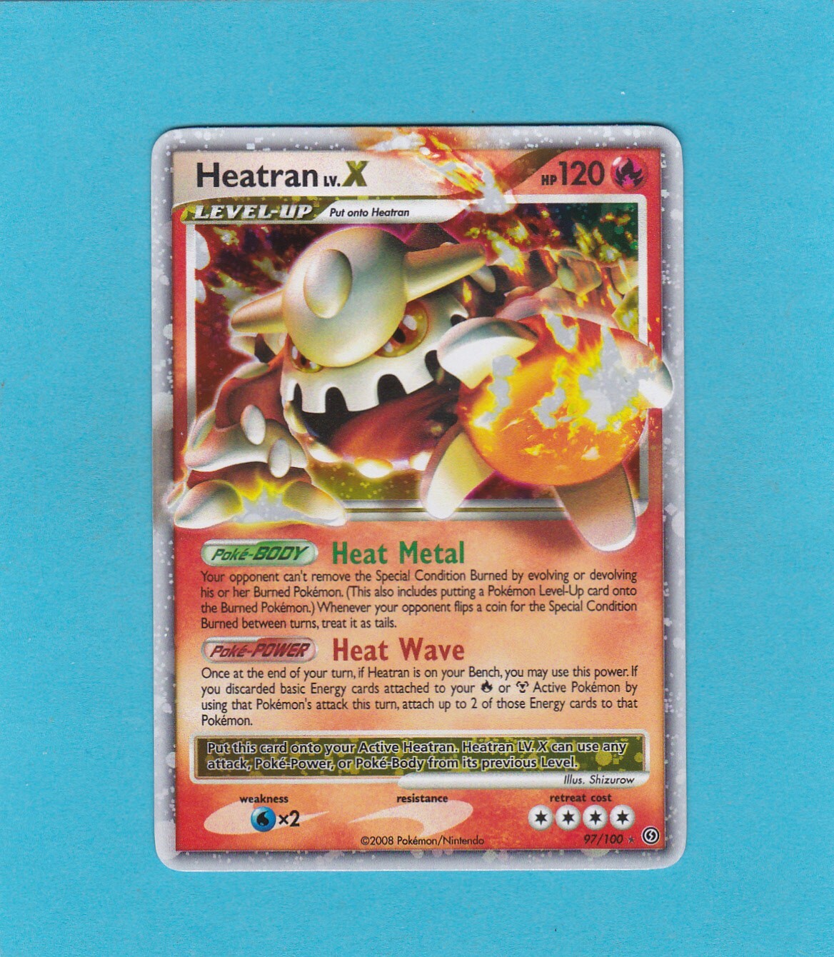 Pokemon D&P: Stormfront - Heatran LvX # 97/100 NM
