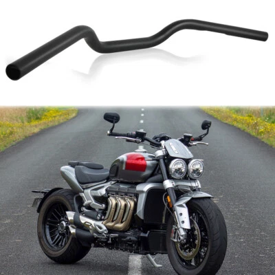 Manillar de motocicleta 7/8" negro barras de arrastre estilo para Triumph Rocket III 2004-2019 Foto 1 de 4