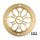 4" Auto-Lautsprecherabdeckung rund mit Schrauben in Goldfarbe - 1 Stück
