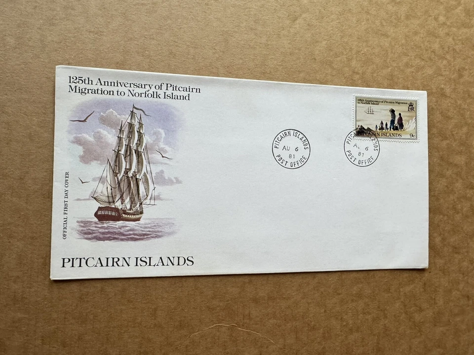 Pitcairn Islands 1981 FDC? (59) Pitcairn Migration to Norfolk #203 +HMS Moray - Image 1 of 1