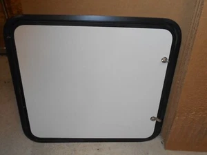 *28" X 30" HATCH BAGGAGE CARGO COMPART STORAGE DOOR RV WHITE/BLACK FREE SHIP*252 - Bild 1 von 4
