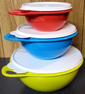 Tupperware 3 piezas Thatsa Mezclador 600 ml, 6 y 12 tazas Rojo, Azul, Verde Margarita - Imagen 1 de 11