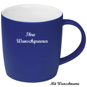 Porzellantasse mit Namensgravur / Kaffeetasse / 200 ml / Farbe: blau - Bild 1 von 2