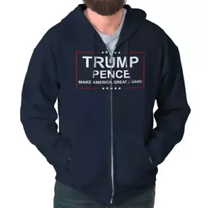 Donald Trump 2024 Election Campaign Slogan Sweatshirt Zip Up Hoodie Men Women - Picture 1 of 10