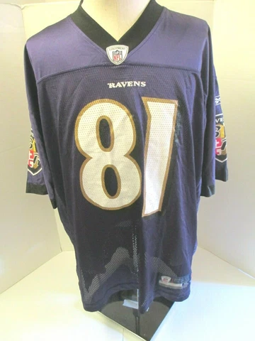 NFL Baltimore Ravens 81 Anquan Boldin Reebok NFL On Field Men Purple XL Jersey Cover