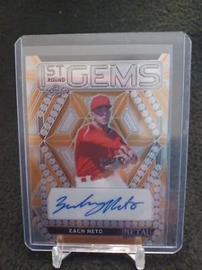 2022 Leaf Metal ZACH NETO Autograph 1st Round Gems Proof 1/1 - Picture 1 of 2