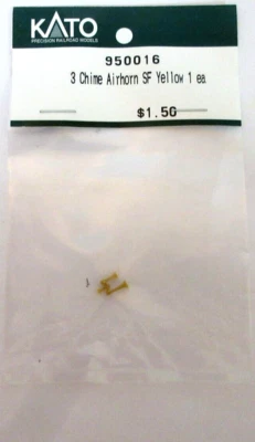 KATO 950016 - 3 CHIME AIRHORN SF YELLOW 1pc    NEW - Image 1 of 3