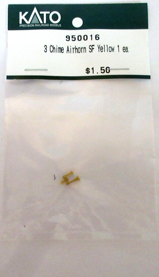 KATO 950016 - 3 CHIME AIRHORN SF YELLOW 1pc    NEW - Image 1 of 3