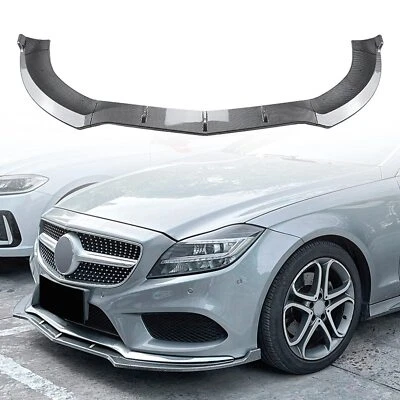 Labio de alerón delantero aspecto carbono para Mercedes Benz X218 C218 CLS550 CLS63 2014-2017 Foto 1 de 4