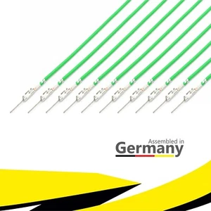 10er Set - MQS Quadlok Fakra Stift Kontakt FLRY Kabel Leitung 0,50mm² GRÜN - Bild 1 von 2