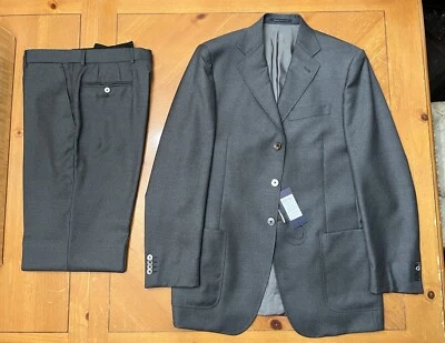 Made In Italy - 40R / 33 Waist -LUBIAM - 3 Buttons Suit -Grey Tailored FIT - Image 1 of 4