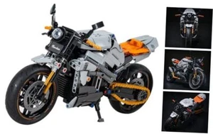 V4CR Technic Motorcycle Building Block Set,1:8 Collectible Motorcycle Display - Picture 1 of 7