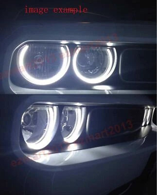 LED halo ring for Dodge Challenger 08-14 Headlight lamp DRL Demon eye white SMD - Image 1 of 4