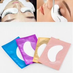 100 Salon Eyelash Extension Under Gel Eye Pads Lint Free Patches Makeup Tool Set - Picture 1 of 14