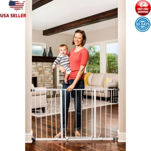 Extra Wide Walk Thru Baby Safety Gate Adjustable Metal Security Toddlers 6-24M - Picture 1 of 6