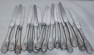 Vintage gemischtes Handtuch & Vollrath Edelstahl Tafelmesser Menge 16 Muschel Design - Bild 1 von 6