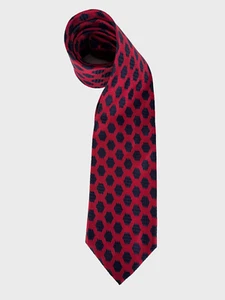 New Stefano Ricci Italy Auth Men 100% Silk Red Navy Print Neck Tie 4" x 60" - Picture 1 of 7