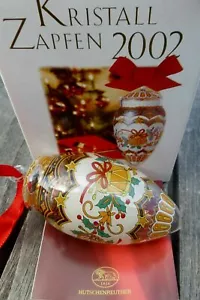 HUTSCHENREUTHER 2002 "CHRISTMAS Concert" Ornament Crystal Glass pine cone NIB - Picture 1 of 3