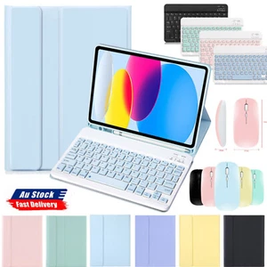For iPad 6/7/8/9th Gen Air 5 4 Pro 11" 2022 Bluetooth Keyboard Case With Mouse - Picture 1 of 25