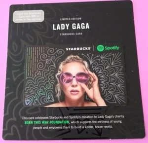 STARBUCKS CARD 2017 "LADY GAGA" LIMITED EDITION~ VHTF~MINT~A BEAUTY~GREAT PRICE - Picture 1 of 2