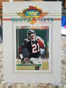 "Foto Topps Stadium Club Master 1993 Jumbo Deion Sanders 12 tarjetas Falcons 7"" x 5""" - Imagen 1 de 2