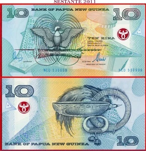 PAPUA NEW GUINEA 10 KINA nd 2000 Polymer P 26a UNC free shipping from 100$ - Picture 1 of 3