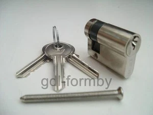 40mm GARADOR, WESSEX Euro Profile Cylinder LOCK 3 KEYS Garage Door NICKEL - Picture 1 of 1