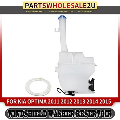 Windshield Washer Reservoir w/ Sensor & Cap & Pump for Kia Optima 2011 2012-2015 - Image 1 of 4