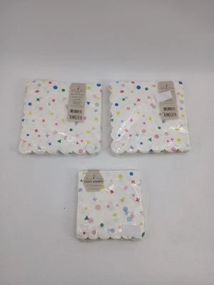(Lot Of 3) Meri Meri Toot Sweet Star Confetti Theme Napkins 60 Total Napkins - Image 1 of 4