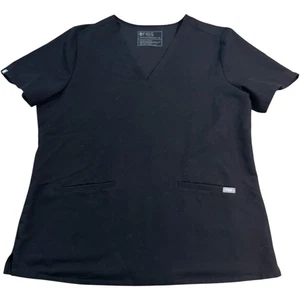 Blusa Médica FIGS Technical Collection Para Mujer XL Negra Cuello en V Manga Corta - Imagen 1 de 6