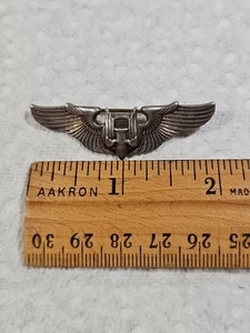 B187 WW2 WWII ESERCITO MILITARE AVIAZIONE AIR GUNNER WINGS ARGENTO STERLING SPILLA 2" - Foto 1 di 9
