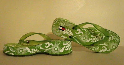 Sandália Feminina Tommy Hilfiger Cor Verde Tamanho 8 - Imagem 1 de 4