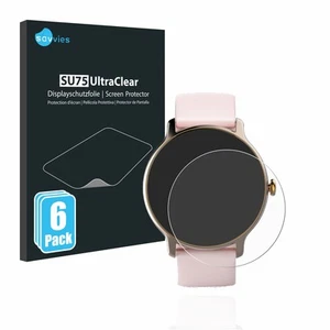 6x Folie für Hama Fit Watch 4910 Schutzfolie Displayschutz Display Schutz Klar - Zdjęcie 1 z 11