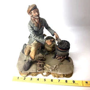 Vintage Volta Capodimonte Figurine of Chestnut Vendor Italy 9” Hand Painted READ - Picture 1 of 14