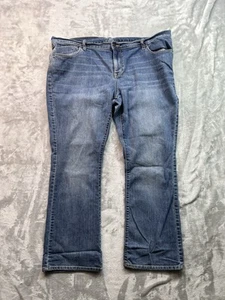 Old Navy Flirt Women Plus Sz 18 Reg Blue Jeans Bootcut Western Cowgirl Whiskered - Picture 1 of 11