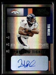 2004 Leaf Limited Contenders Preview Autographs Tatum Bell RC Auto 05/25 Denver - Picture 1 of 2