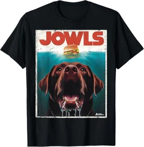 NEW! Funny Chocolate Lab Jowls, Labrador Retriever Dog Mom Dad Tee T-Shirt S-3XL - Picture 1 of 1