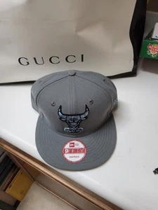New Era Cap NBA Chicago Bulls Grey 9FIFTY Snapback Hat - Picture 1 of 6