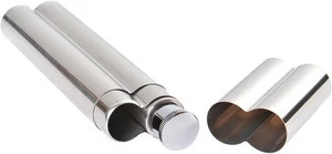 2-in-1 stainless steel cigar tube 2oz hip flask - Picture 1 of 1