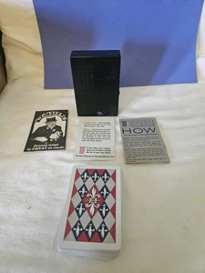 Vintage KEM Pinochle All Plastic Playing Cards w/Case Paperwork Fleur de Lis - Picture 1 of 24