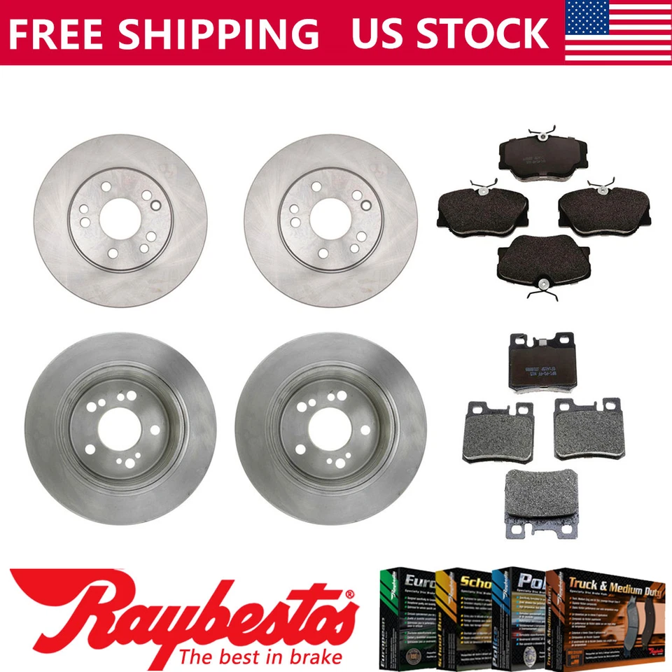 适用于 1988 - 1990 梅赛德斯 - 奔驰 300TE 前后制动转子和金属刹车片 — 第 1/4 张图片