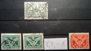 DN Deutsches Reich (1924/25) 257, 370 X und Y, 371 X gestempelt ..... MW: 47.- - Picture 1 of 1